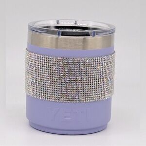 YETI Rambler 10 oz Lowball 2.0 – Cosmic Lilac with Rhinestone Wrap
